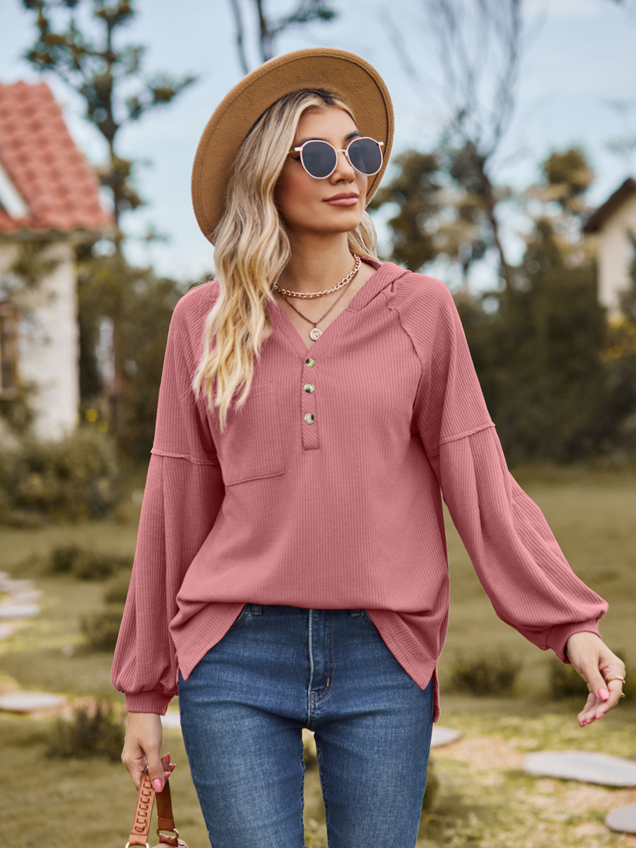 🔥🔥HOT SALE-DROPPED SHOULDER BUTTON-DOWN HOODIE(BUY 2 FREE SHIPPING)