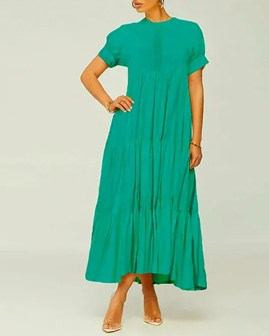 Oversized Tiered Midi Dress-Buy 2 Free Shipping