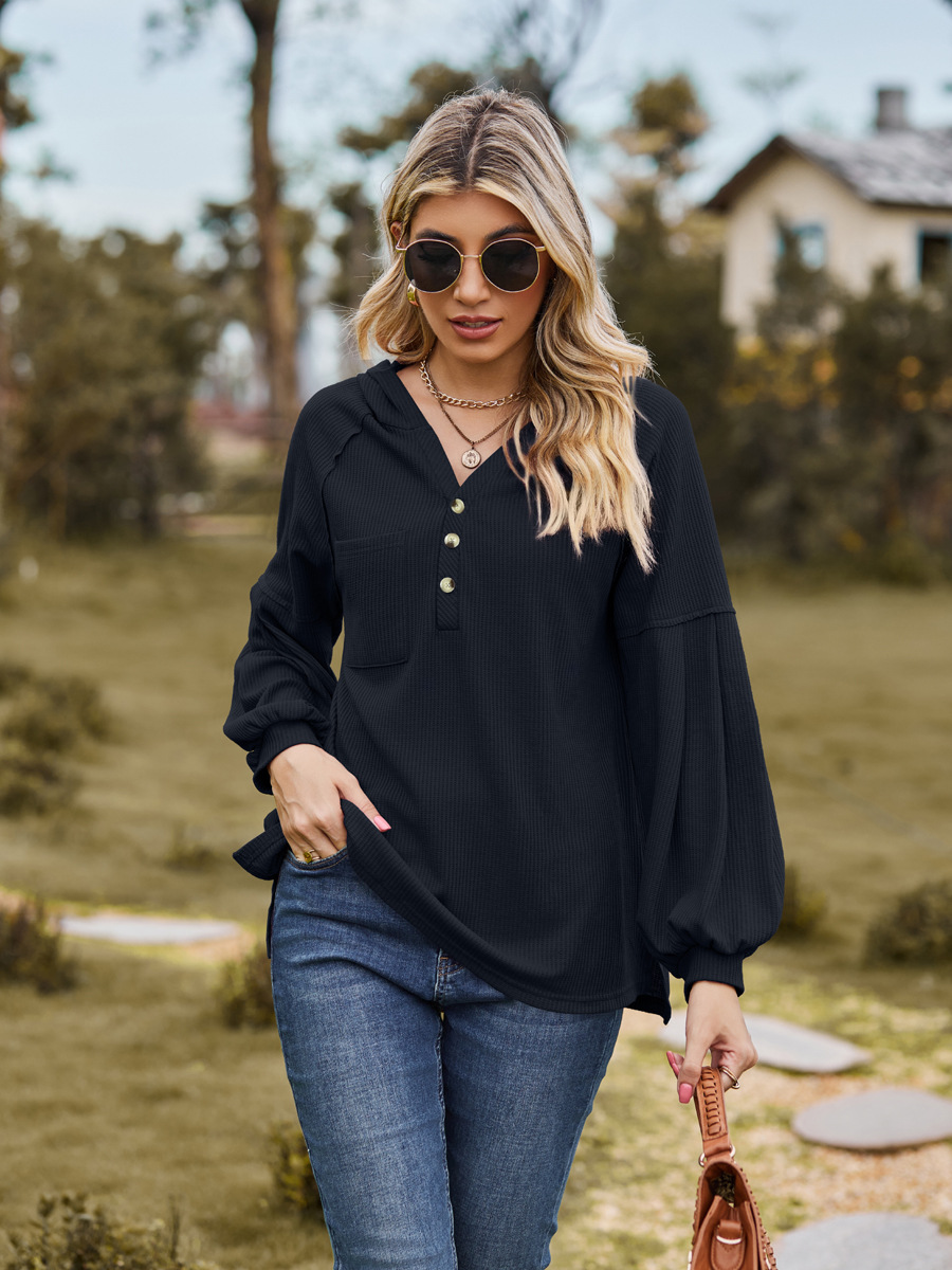 🔥🔥HOT SALE-DROPPED SHOULDER BUTTON-DOWN HOODIE(BUY 2 FREE SHIPPING)