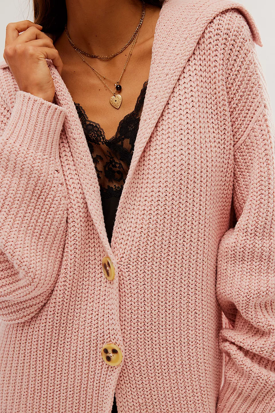 50% OFF🔥Knit Cardigan Open Front Button Oversized Coat