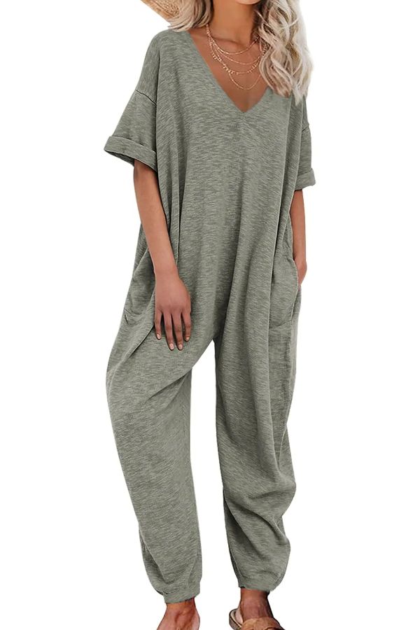 Women's solid color ultra-loose jumpsuit overalls(BUY 2 FREE SHIPPING)