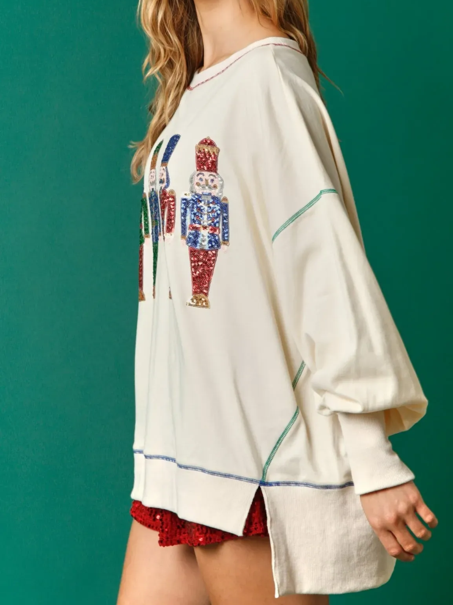 50% OFF🔥🎄CHRISTMAS SEQUIN NUTCRACKER SWEATSHIRT (BUY 2 FREE SHIPPING)