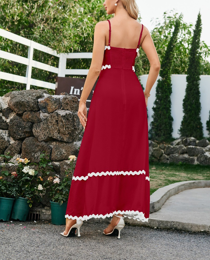 Women Summer Spaghetti Straps Sleeveless  Boho  Dress