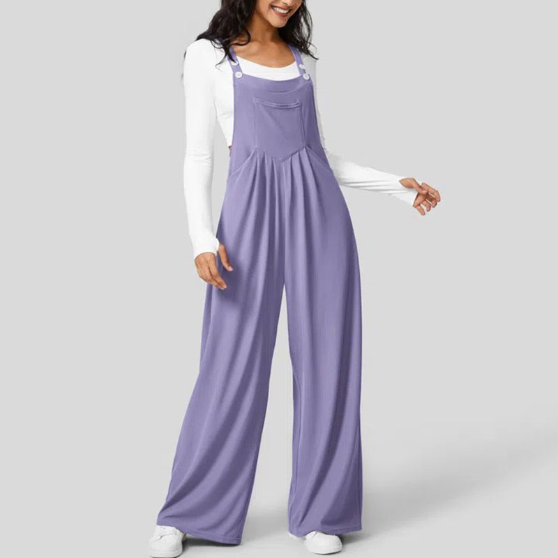 Adjustable Strap Button Multiple Pockets Plicated Waffle Casual Overalls.✨(Buy 2 Free Shipping)