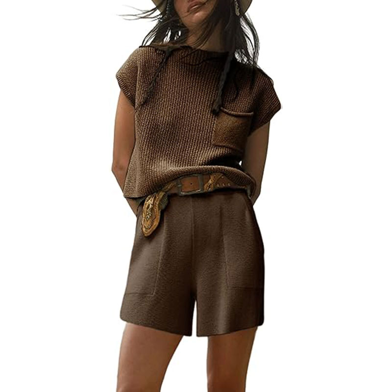 ⏰🔥Women's Two Piece Outfits Knit Elastic Lounge Sets(Buy 2 Free Shipping)