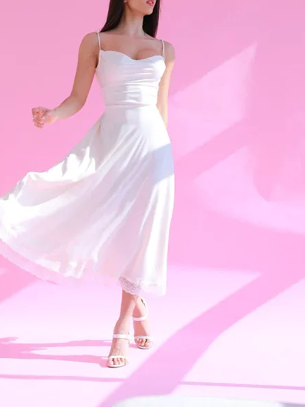 New Silk Cowl Maxi Dress