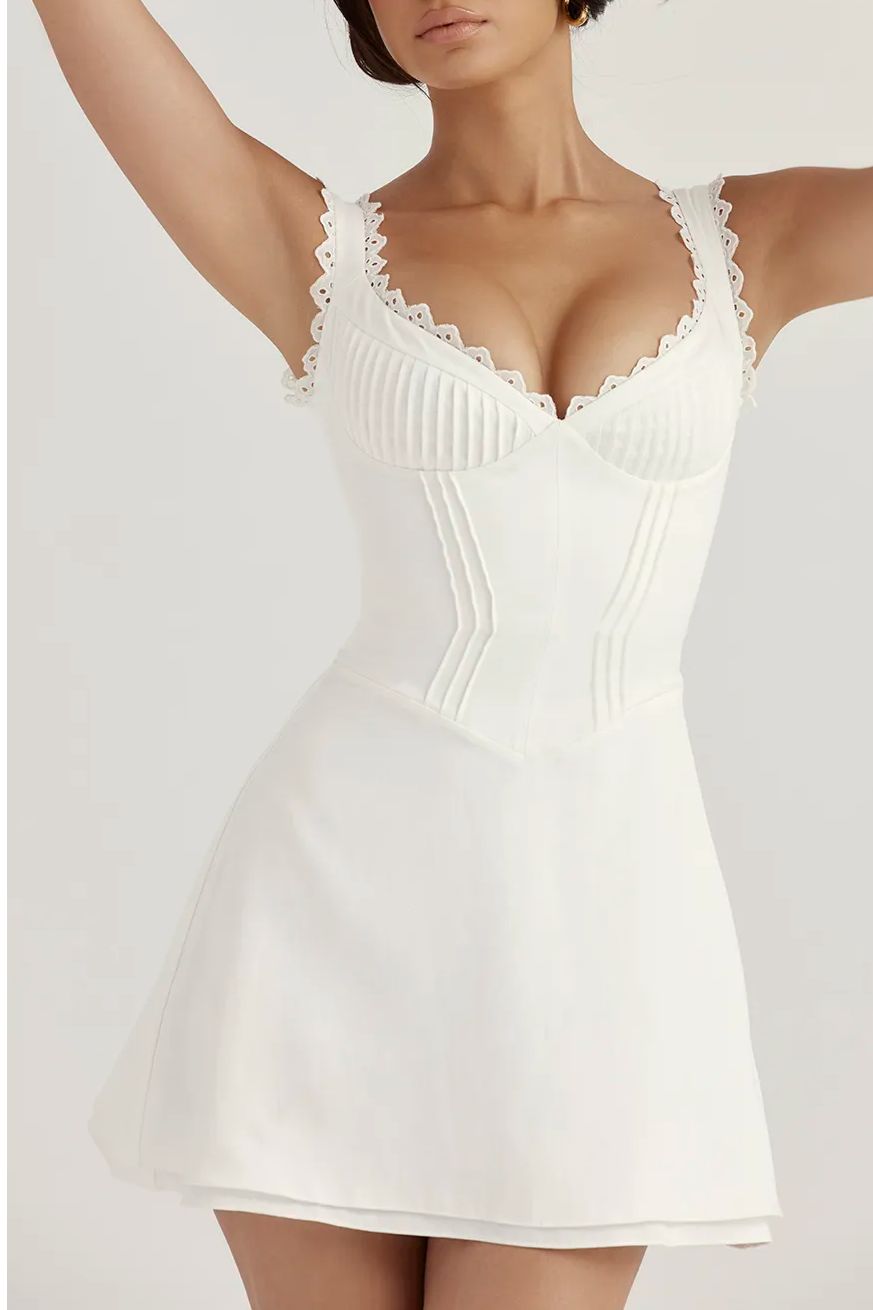 New Pin Pleated Mini Dress