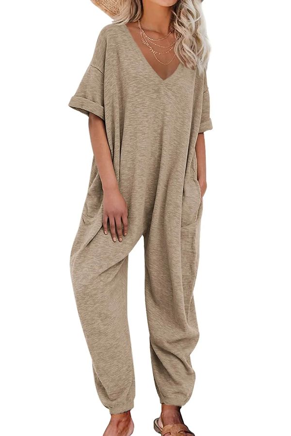 Women's solid color ultra-loose jumpsuit overalls(BUY 2 FREE SHIPPING)