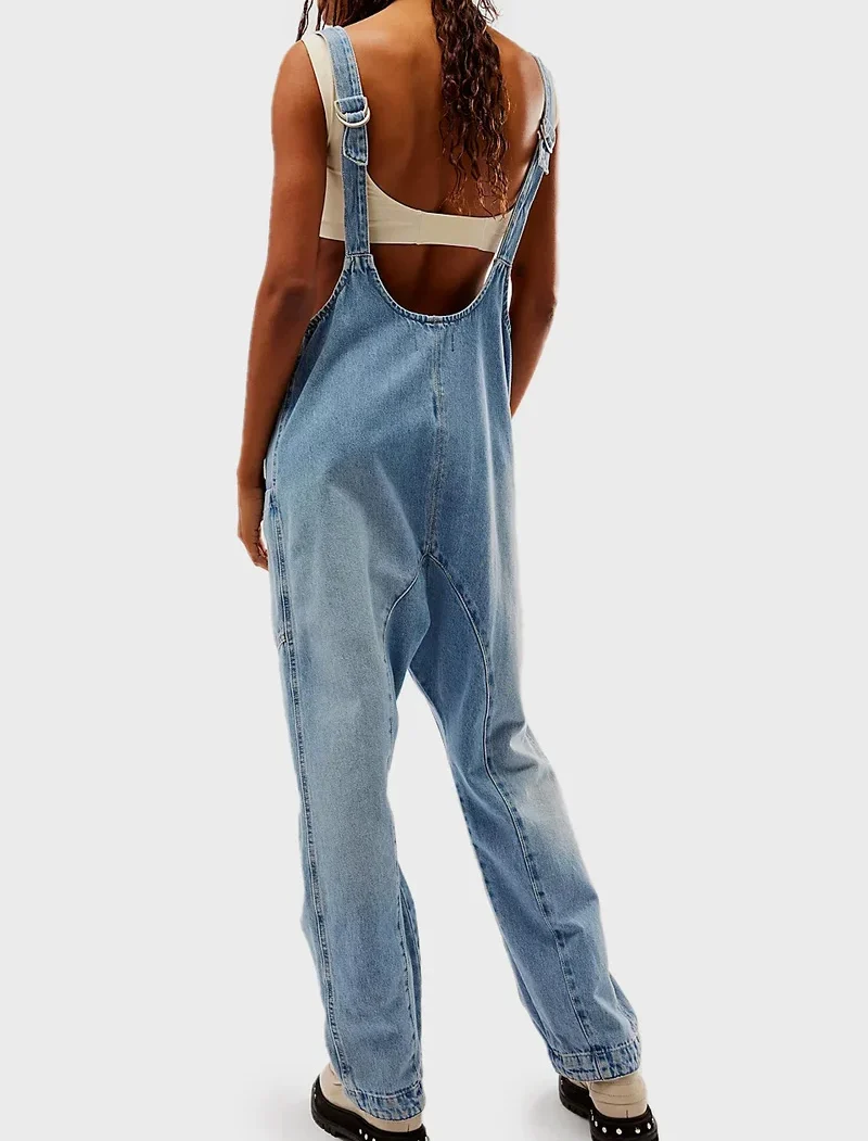 Versatile Denim Big Pocket Jumpsuit（BUY 2 FREE SHIPPING）