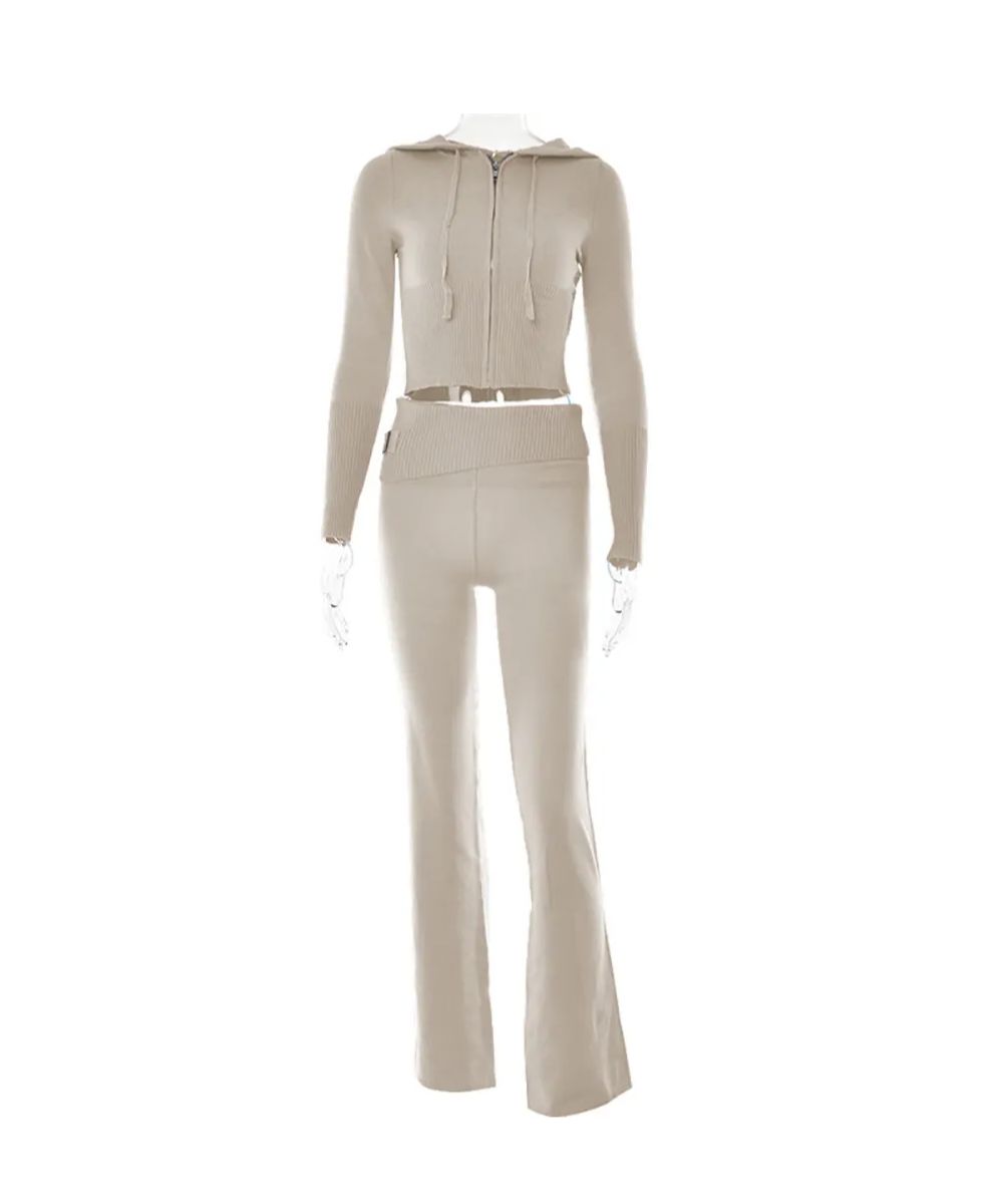 High Waist Lounge Knitted Set (Buy 2 Free Shipping)