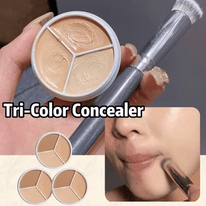 🔥LAST DAY 49% OFF-Tri-Color Concealer Palette Of Covers Acne Marks Dark Circles（Buy now and get a makeup brush）