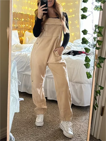 🎉New Year Sale-Women's Fleece Warm Overalls Loose Casual Jumpsuit (Buy 2 Free Shipping)