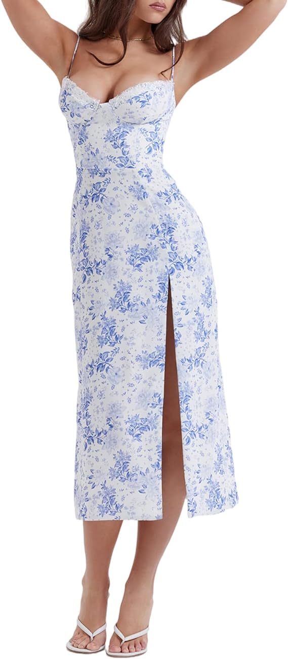 ⏰HOT SALE-Women's Maxi Floral Lace Satin Dress (BUY 2 FREE SHIPPING)