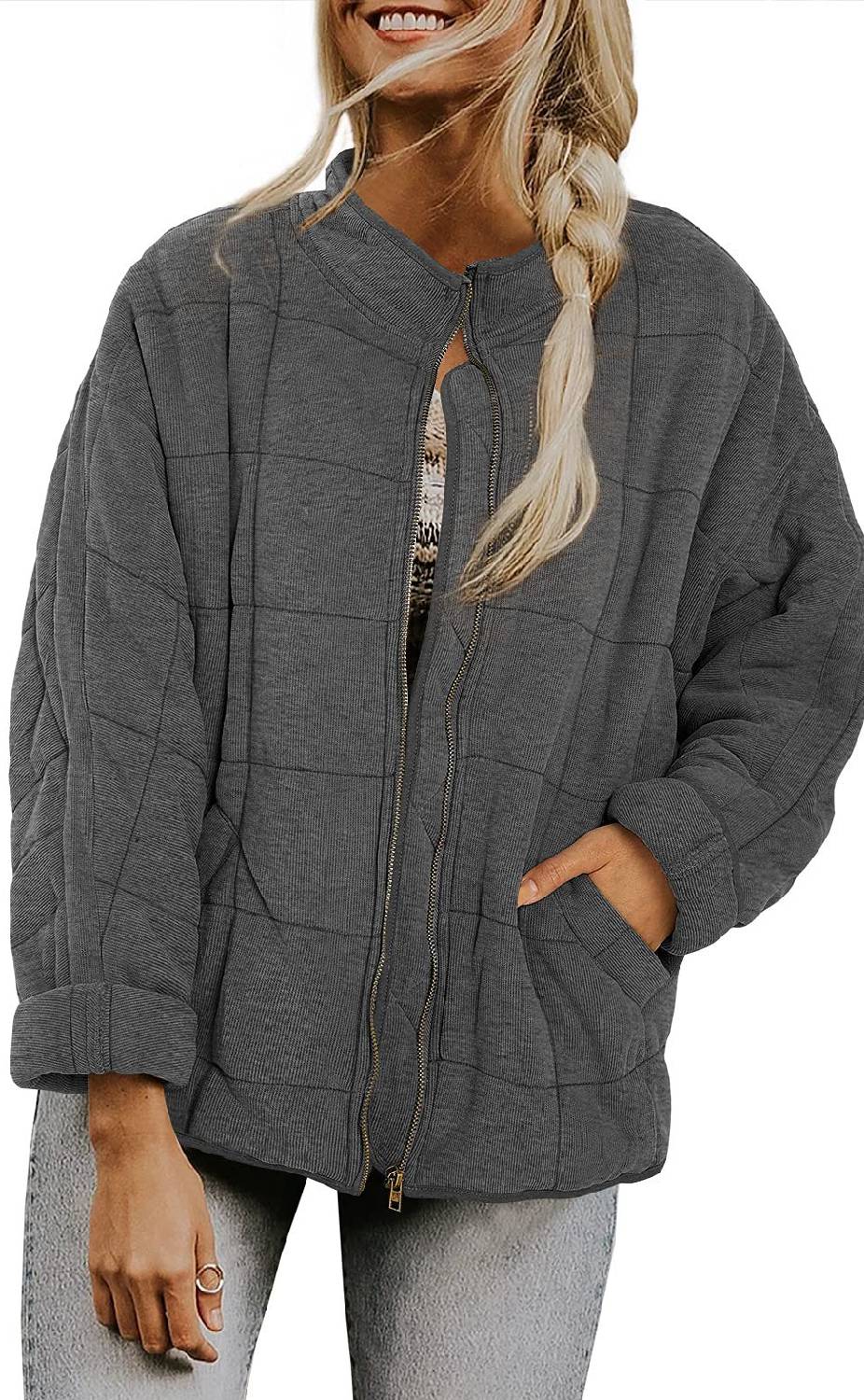 Seamed Loose Knitted Jacket (Buy 2 Free Shipping)