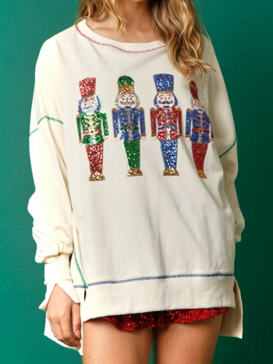 50% OFF🔥🎄CHRISTMAS SEQUIN NUTCRACKER SWEATSHIRT (BUY 2 FREE SHIPPING)