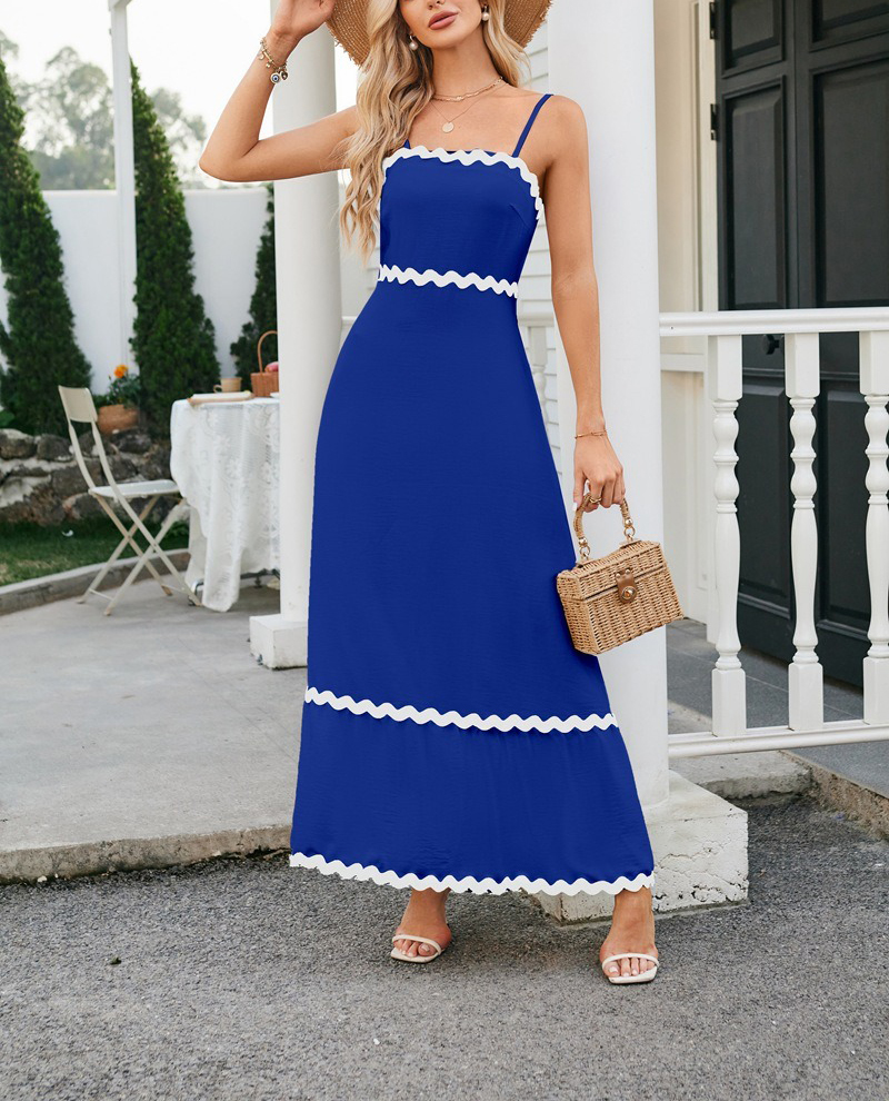 Women Summer Spaghetti Straps Sleeveless  Boho  Dress