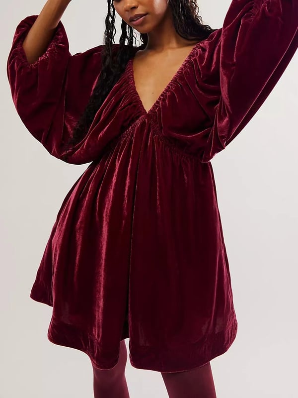⏰Limited Promotion 70% OFF🔥 -  Velvet Mini Dress With Pocket