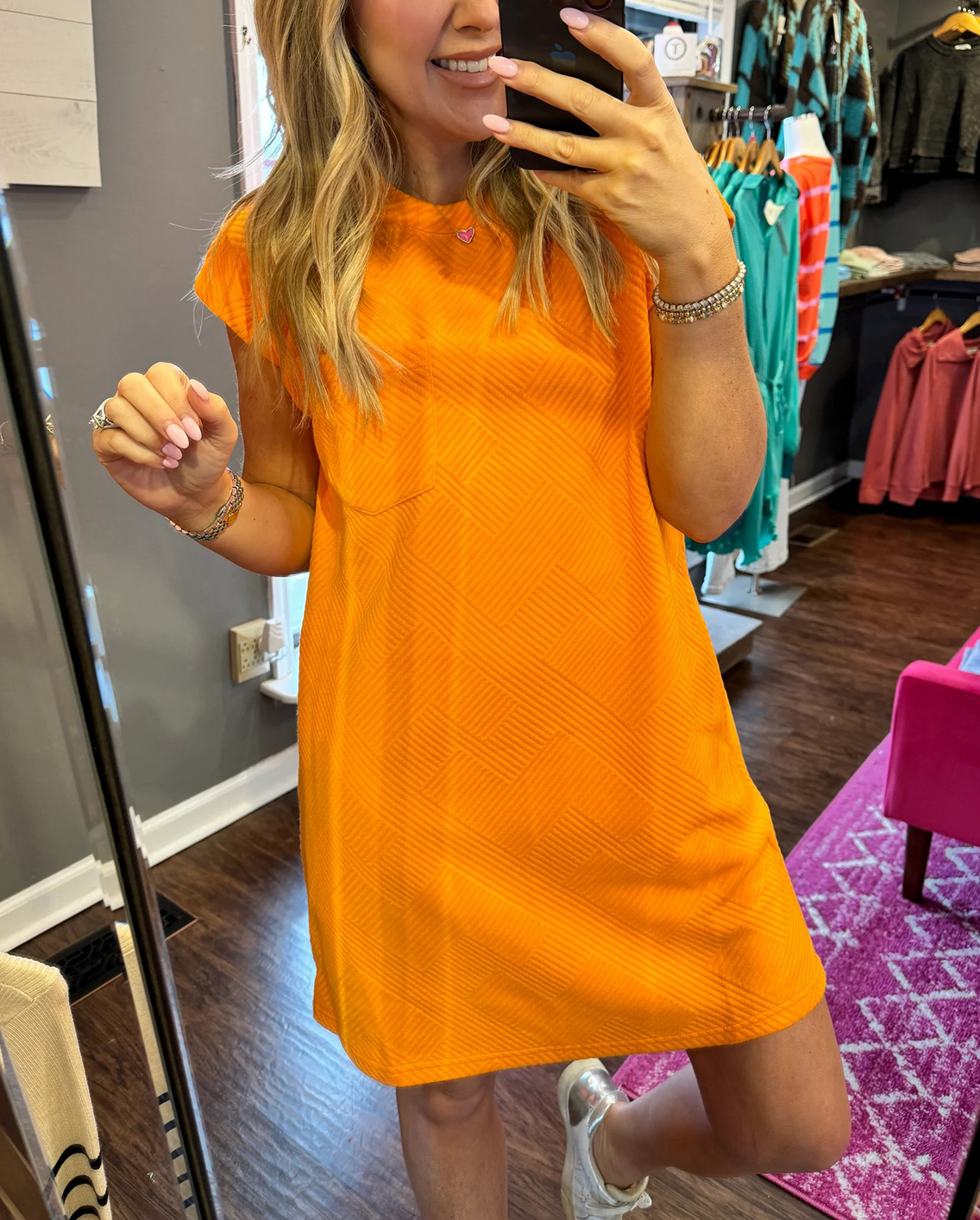  Women's Solid Textured Dress(Buy 2 Free Shipping)