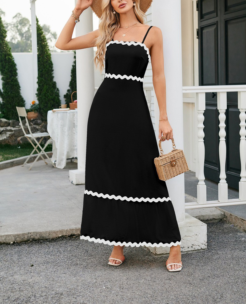 Women Summer Spaghetti Straps Sleeveless  Boho  Dress