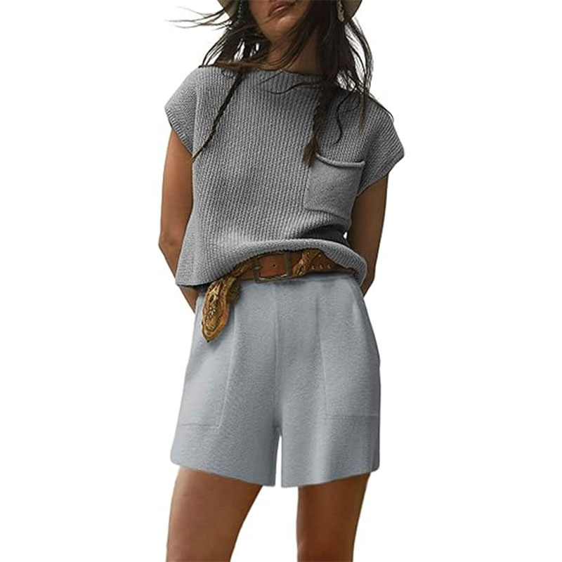 ⏰🔥Women's Two Piece Outfits Knit Elastic Lounge Sets(Buy 2 Free Shipping)