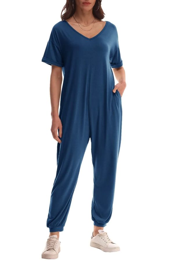 Women's solid color ultra-loose jumpsuit overalls(BUY 2 FREE SHIPPING)