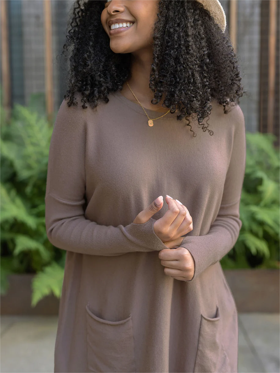 Long Sleeve Thumbhole Sweater Pocket Tunic (Buy 2 Free Shipping)