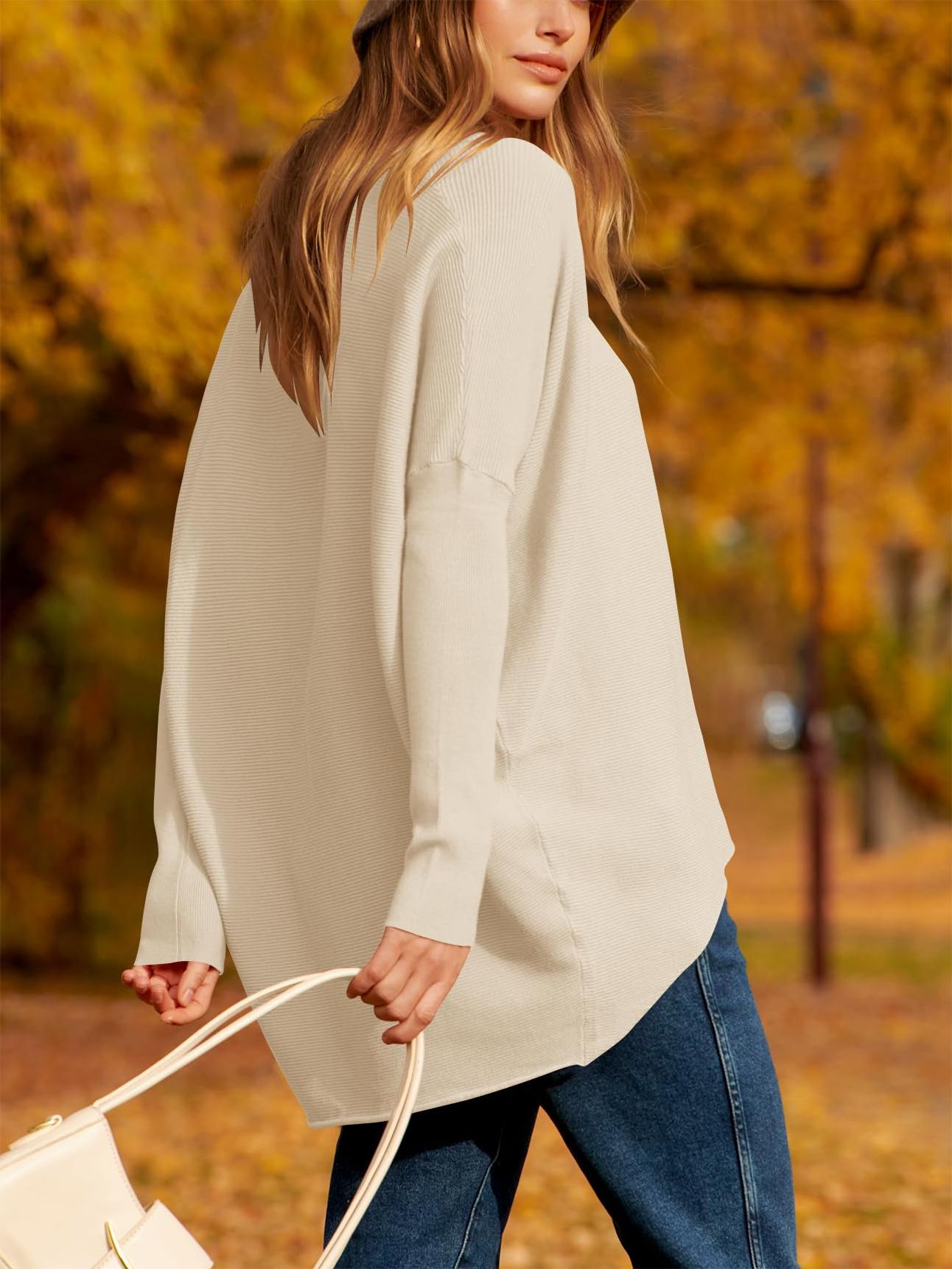 🔥🔥Hot Sale-Women's Oversized Dolman Sleeve Knitted Pullover Casual Top(Buy 2 Get 1 Free)