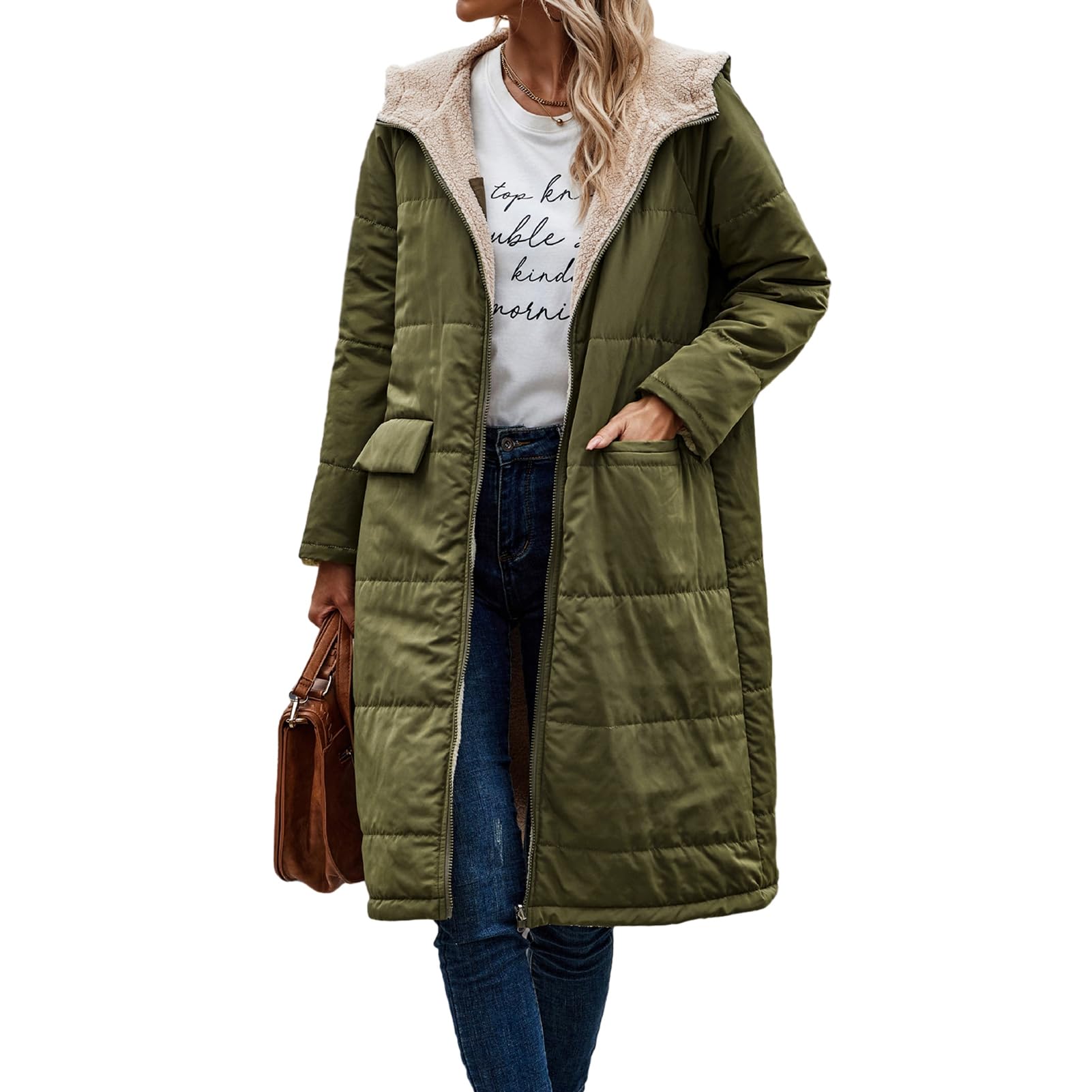 Super Discount🔥Women's 2024 Winter Clothes Oversized Fleece Long Coats Jackets