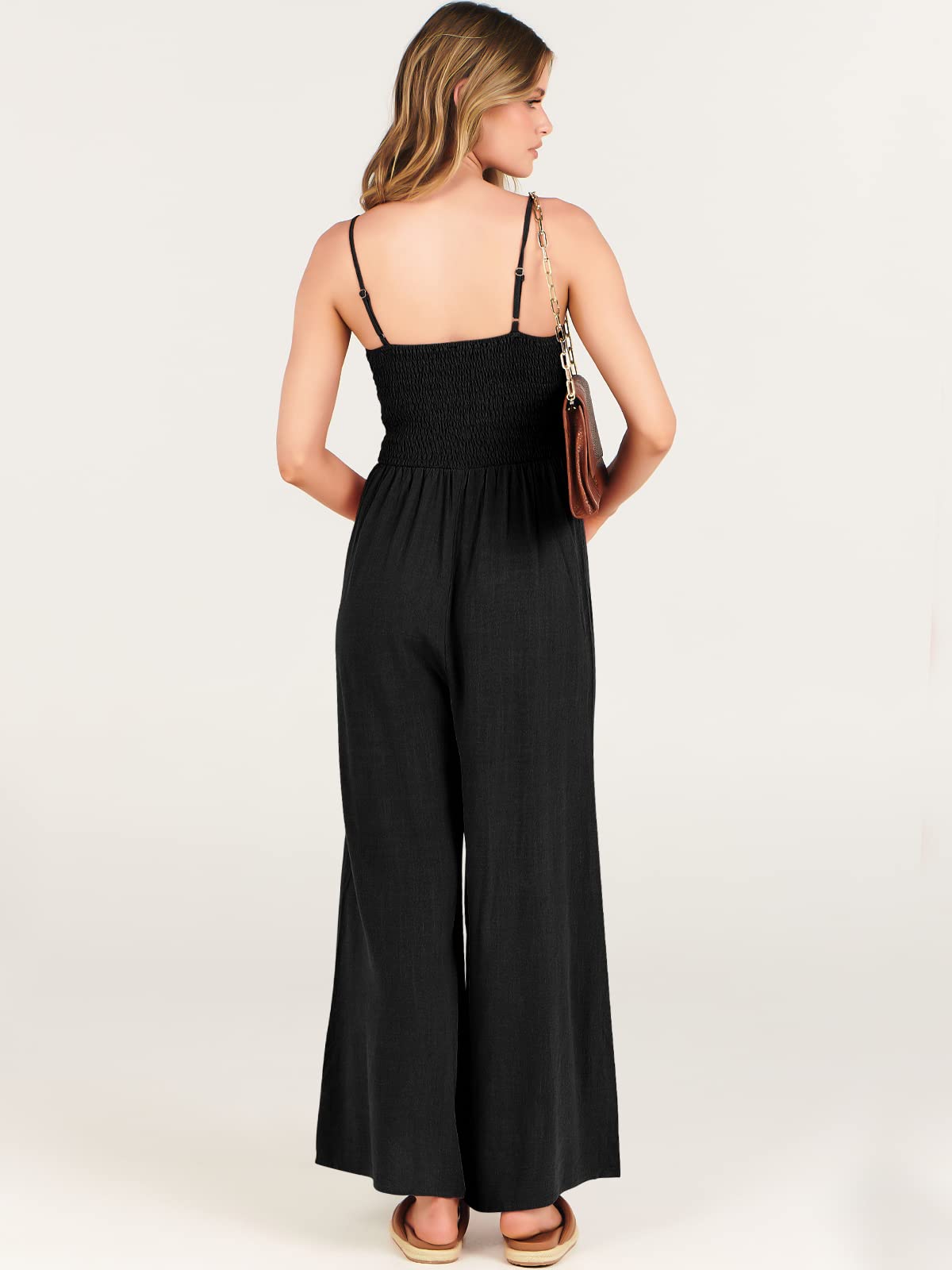 New Women's Sleeveless Bow Tie Hollow Jumpsuit