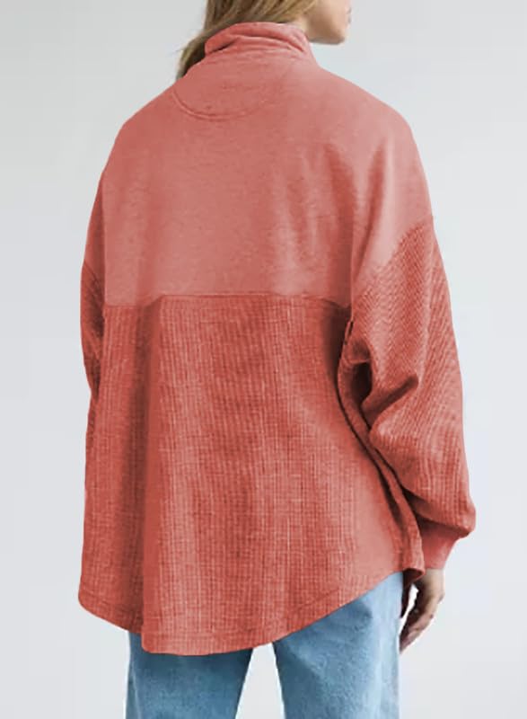 2024 New Women's  Waffle Knit Half Zip Pullover Casual Sweatshirt(buy 2 10% OFF)