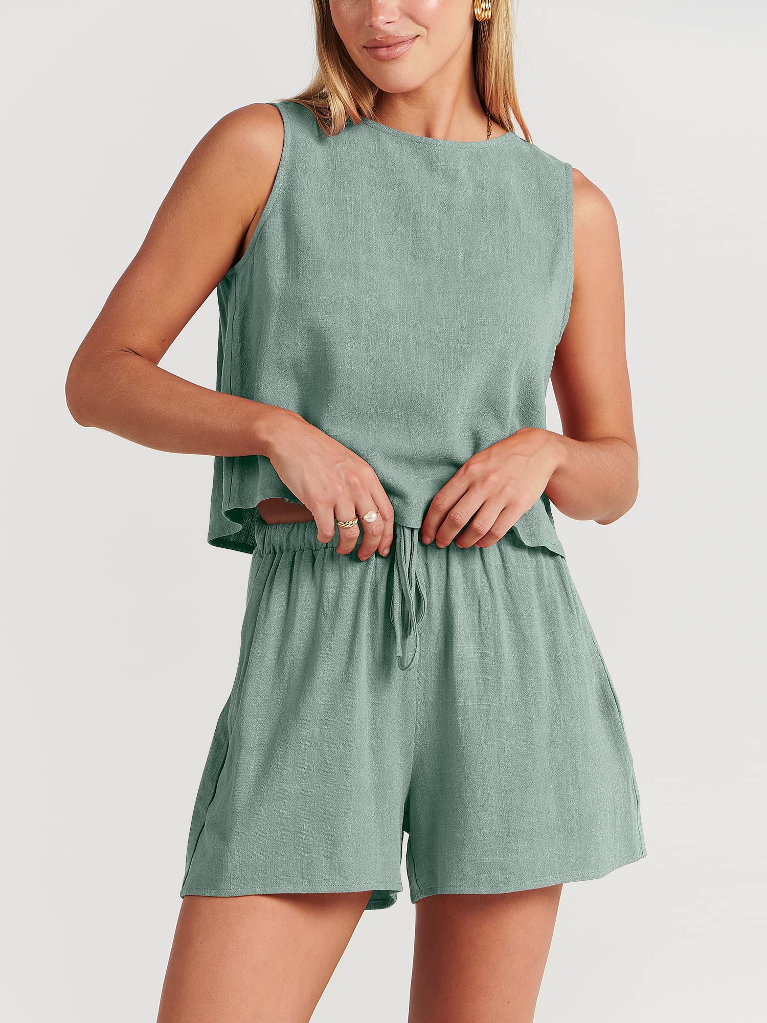 40% OFF Today-Women’s Summer 2 Piece Outfits Shorts Sets