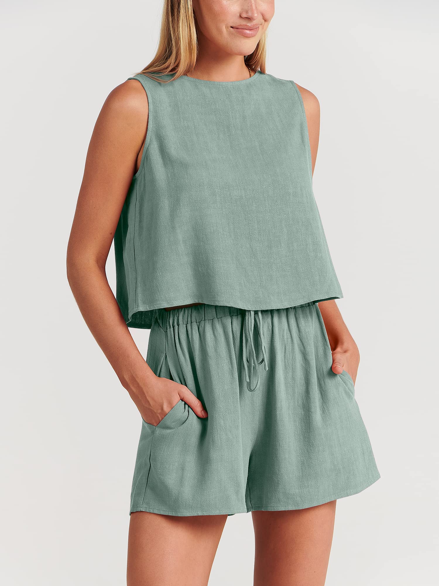 40% OFF Today-Women’s Summer 2 Piece Outfits Shorts Sets