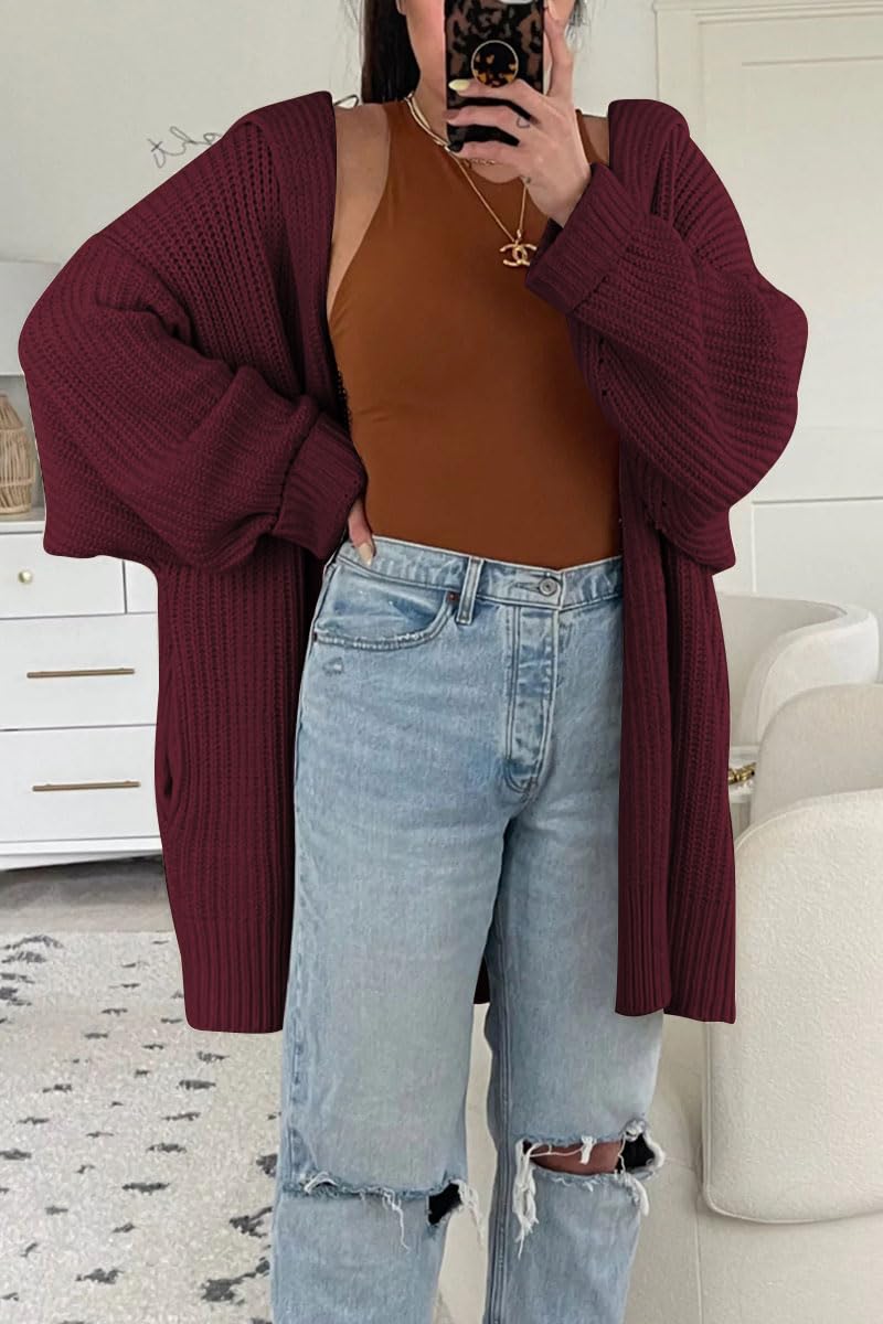 EARLY AUTUMN 50% OFF🔥Knit Cardigan Open Front Button Oversized Coat