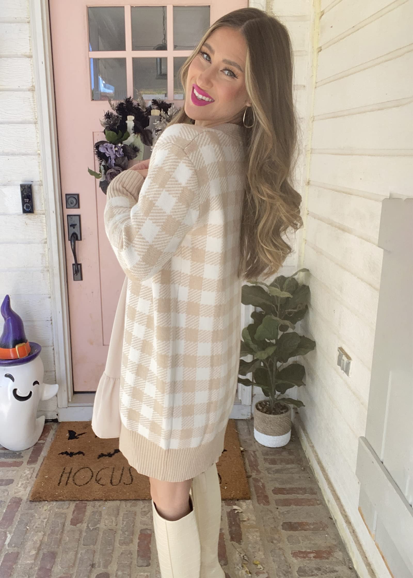 50%OFF 🔥Autumn And Winter Plaid Cardigan Sweater Coat