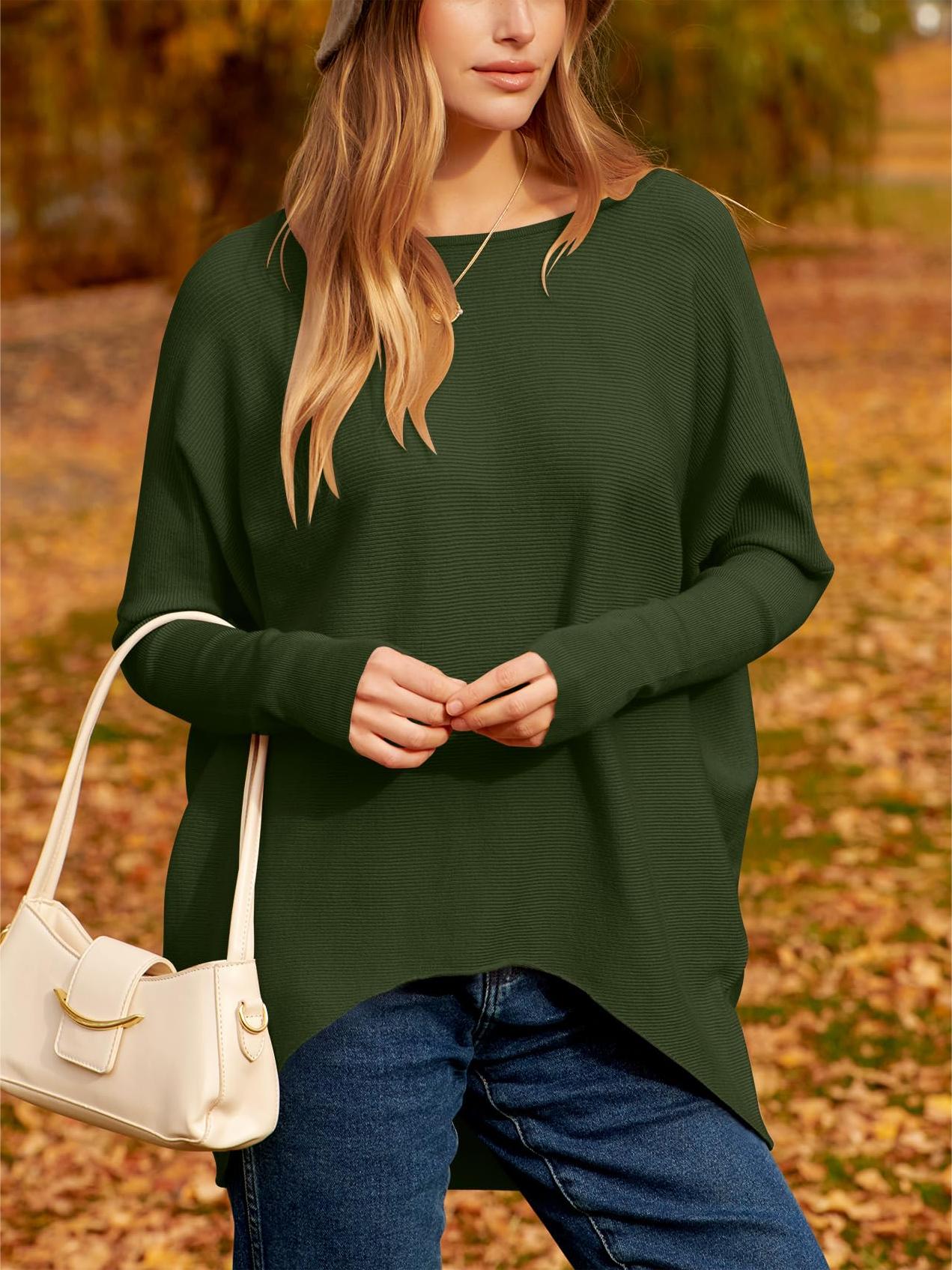 🔥🔥Hot Sale-Women's Oversized Dolman Sleeve Knitted Pullover Casual Top(Buy 2 Get 1 Free)