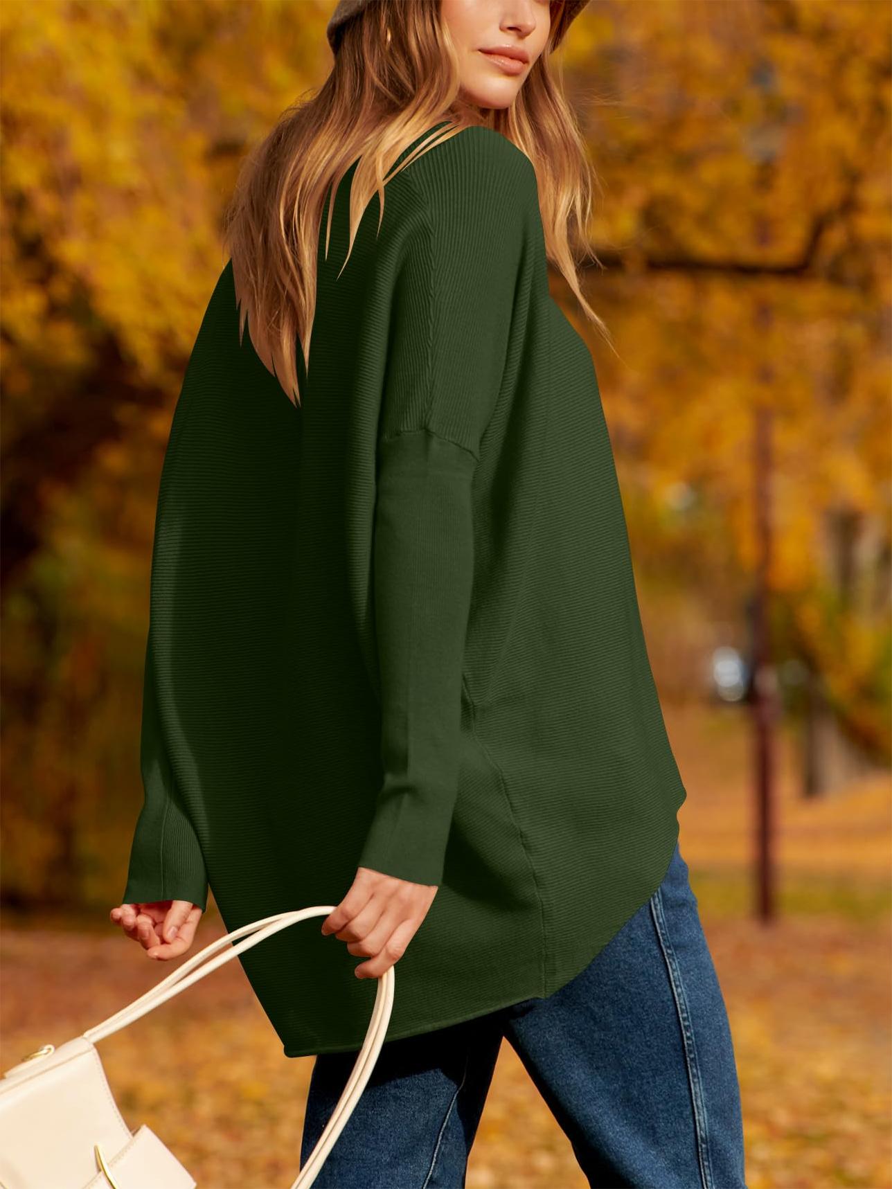 🔥🔥Hot Sale-Women's Oversized Dolman Sleeve Knitted Pullover Casual Top(Buy 2 Get 1 Free)