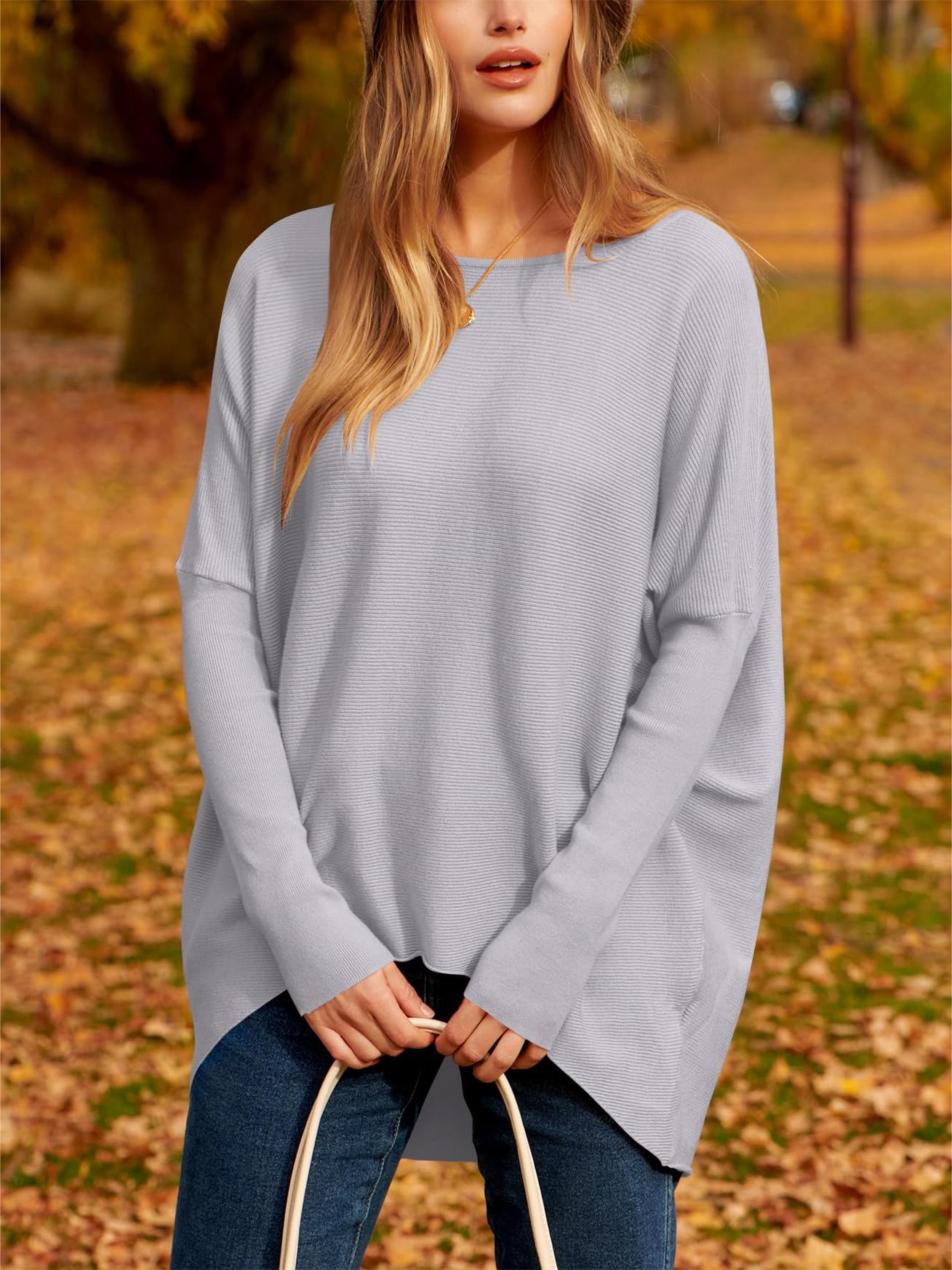 🔥🔥Hot Sale-Women's Oversized Dolman Sleeve Knitted Pullover Casual Top(Buy 2 Get 1 Free)