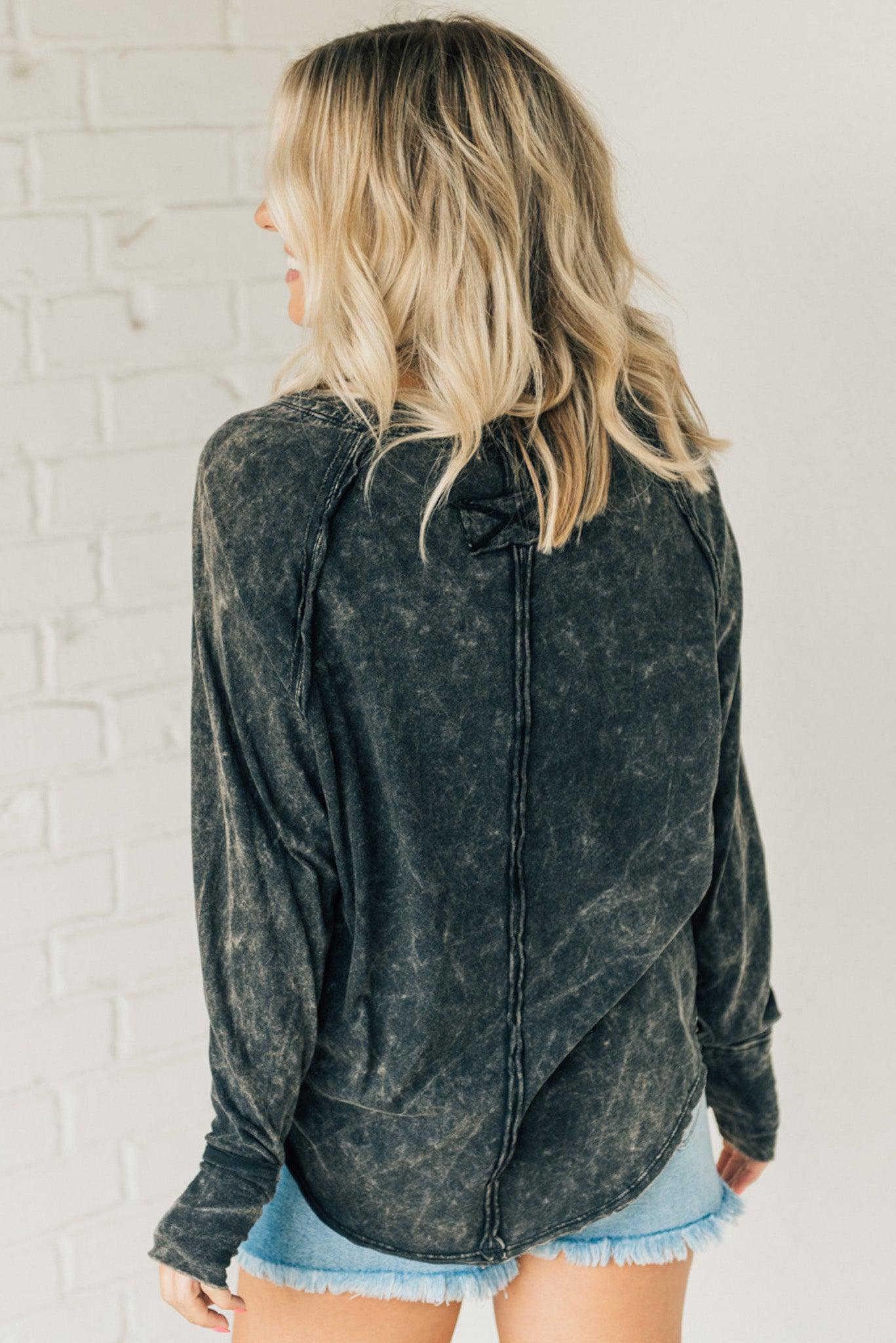 🔥2024 Fall Hot🔥Mineral Wash Thumbhole Tee(buy 2 10% OFF)