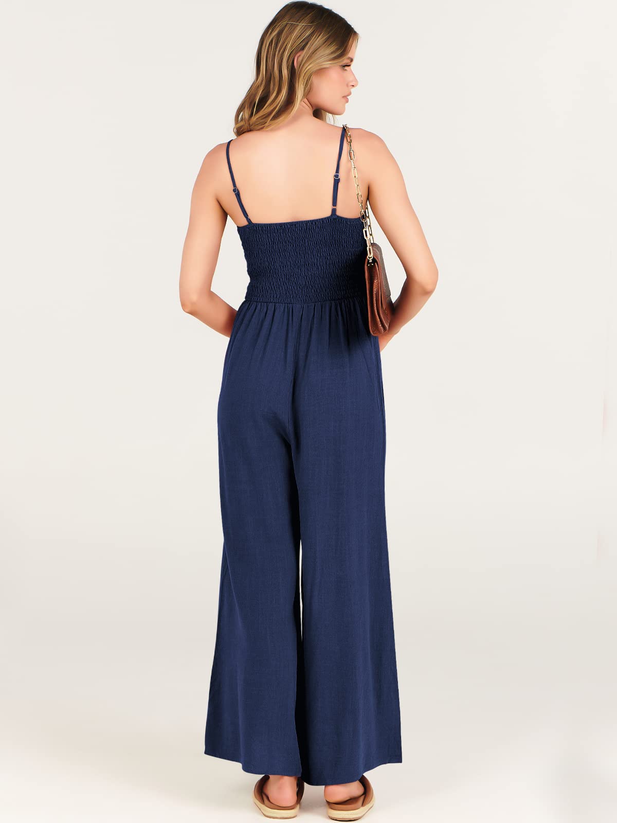 New Women's Sleeveless Bow Tie Hollow Jumpsuit