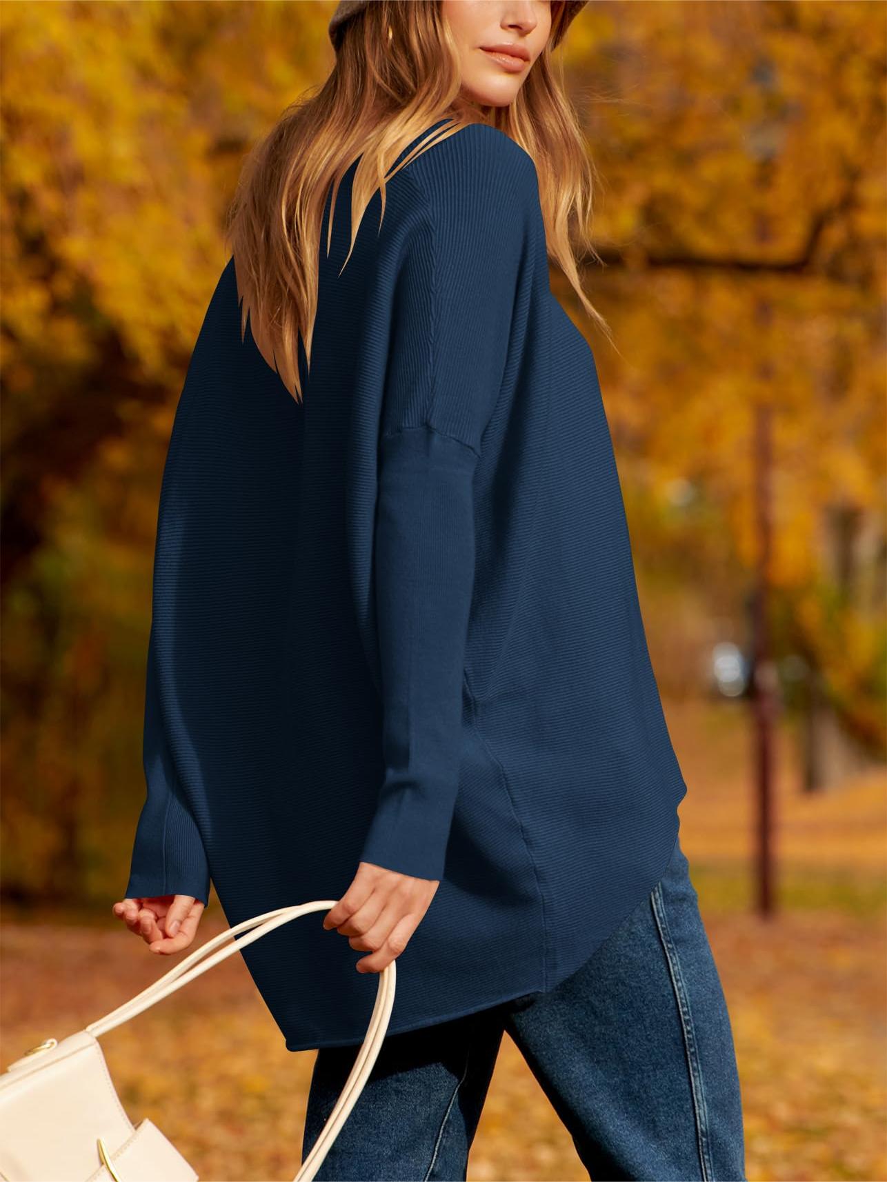 🔥🔥Hot Sale-Women's Oversized Dolman Sleeve Knitted Pullover Casual Top(Buy 2 Get 1 Free)