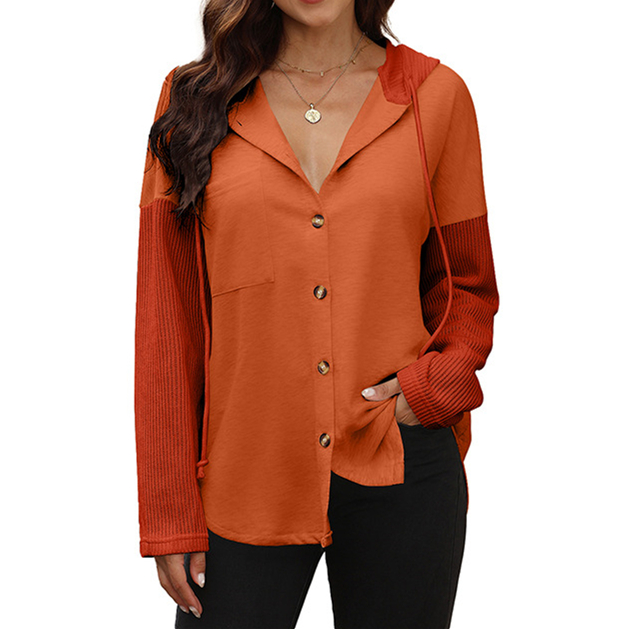 Sassy Oversized Button-Up Hoodie