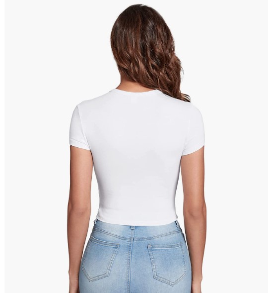 HOT SALE❤Women's Basic Teen T-Shirt Round Neck Short Sleeve Slim Fit Casual Crop Top（Buy 2 Free Shipping）