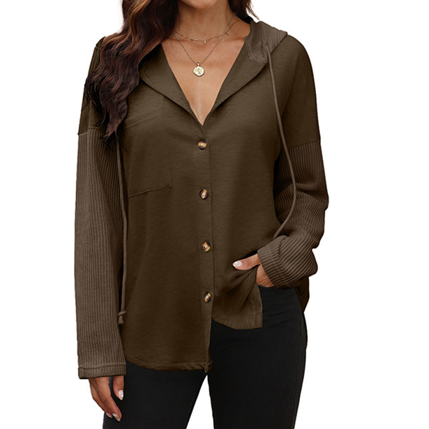 Sassy Oversized Button-Up Hoodie