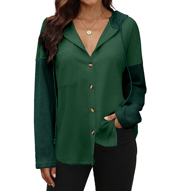 Sassy Oversized Button-Up Hoodie