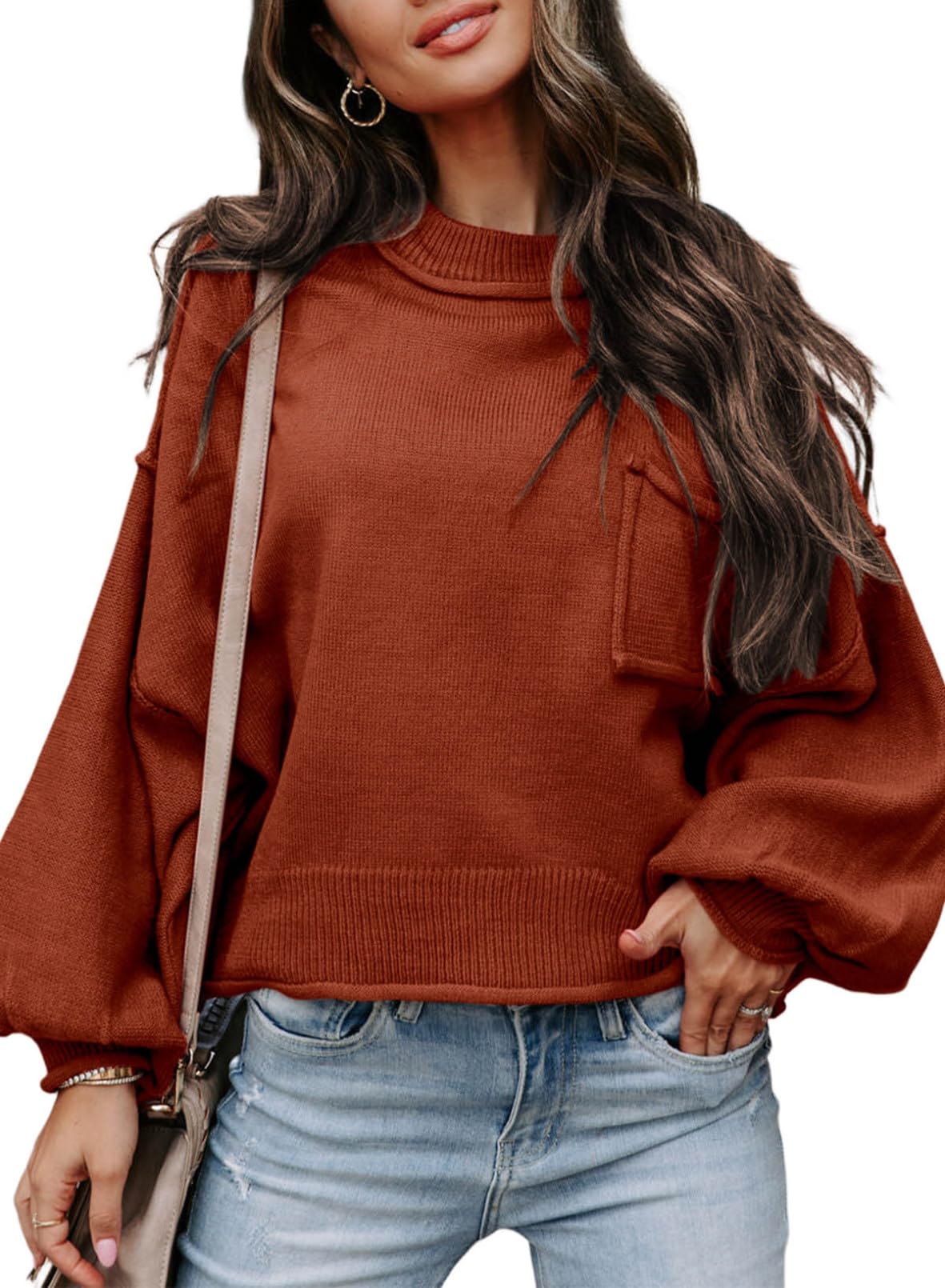 Women's Lantern Long Sleeve Sweater Casual  Knitwear Tops(BUY 2 FREE SHIPPING)