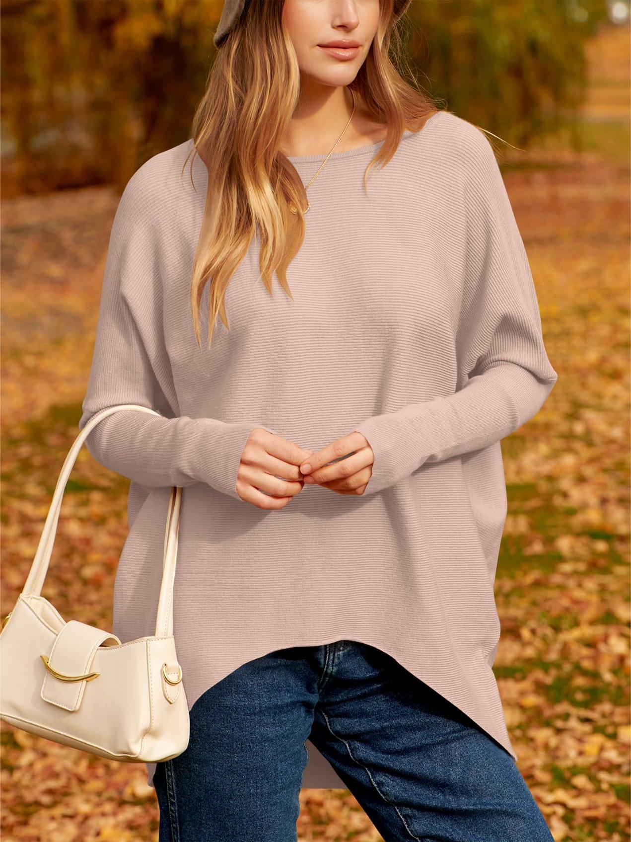 🔥🔥Hot Sale-Women's Oversized Dolman Sleeve Knitted Pullover Casual Top(Buy 2 Get 1 Free)