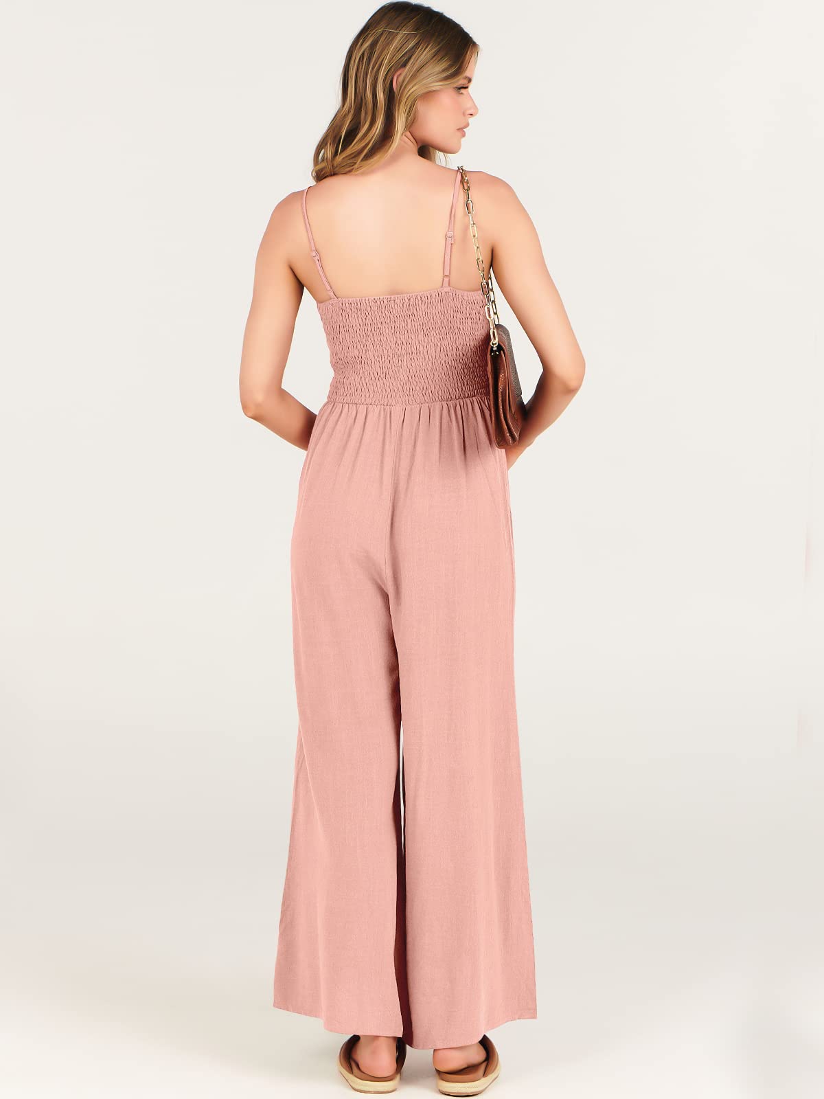 New Women's Sleeveless Bow Tie Hollow Jumpsuit
