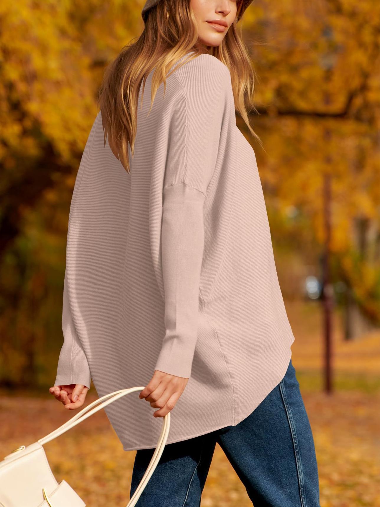 🔥🔥Hot Sale-Women's Oversized Dolman Sleeve Knitted Pullover Casual Top(Buy 2 Get 1 Free)