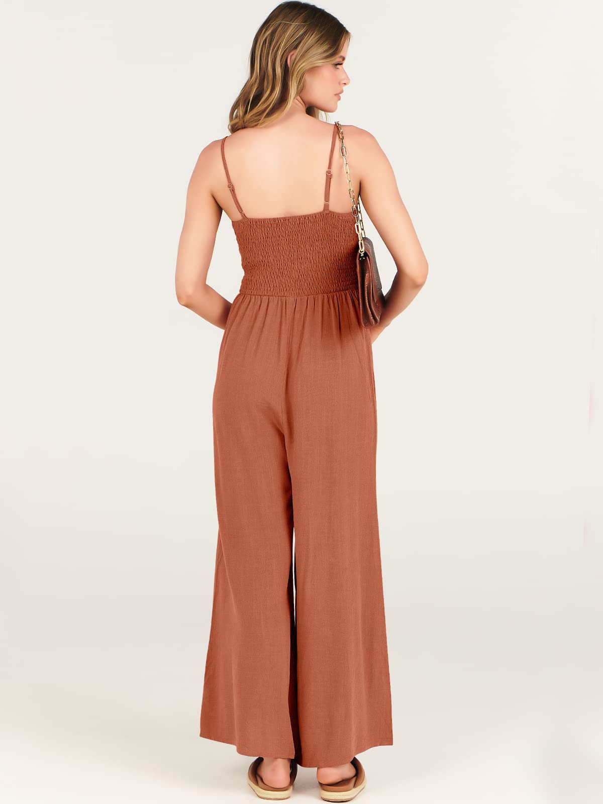 New Women's Sleeveless Bow Tie Hollow Jumpsuit