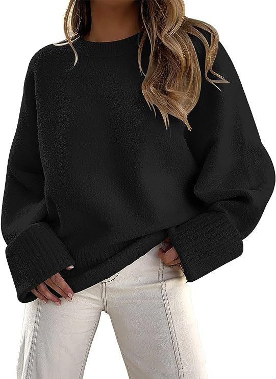 Women's Oversized Basic Soft Crew Neck Sweater（BUY 2 FREE SHIPPING）